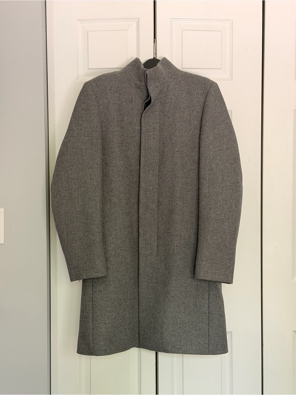 Theory Men's Gray Wool Pea Coat